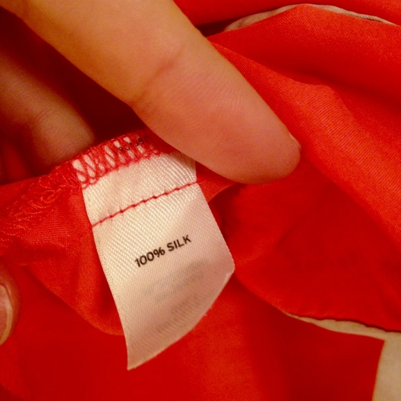 TROUVE 100% Silk Color Block Button-Down Blouse - Picture 5 of 6